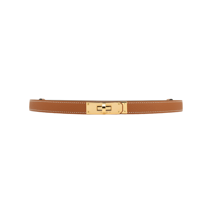 HERMES Kelly Calfskin Leather Belts Women's Width 1.8cm