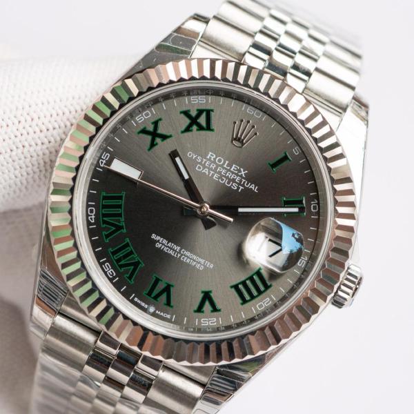 ROLEX Automatic Mechanical Movement 100m Waterproof Men's Watches Watch Gray Dial Oystersteel Strap Case Diameter/Size 41mm