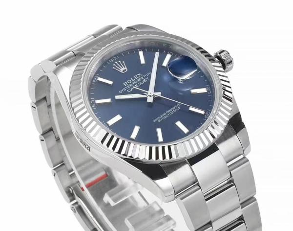 ROLEX Fluted Bezel Datejust Collection Automatic Mechanical Movement Men's Watches Watch 41mm Blue Dial
