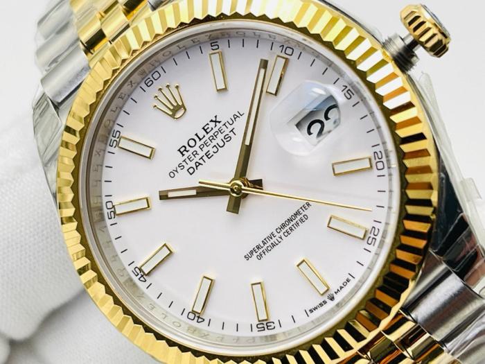 ROLEX Automatic Mechanical Movement 100m Waterproof Men's Watches Watch 41mm White Dial
