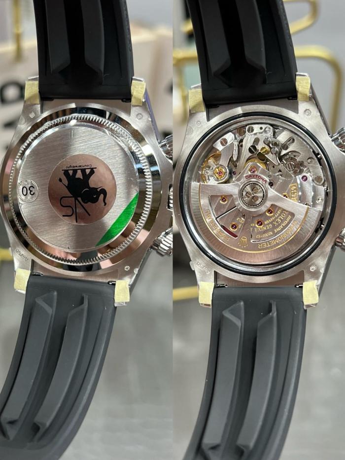 ROLEX Automatic Mechanical Movement 100m Waterproof Unisex Watch 40mm Gray Dial 18K White Gold Watch Case