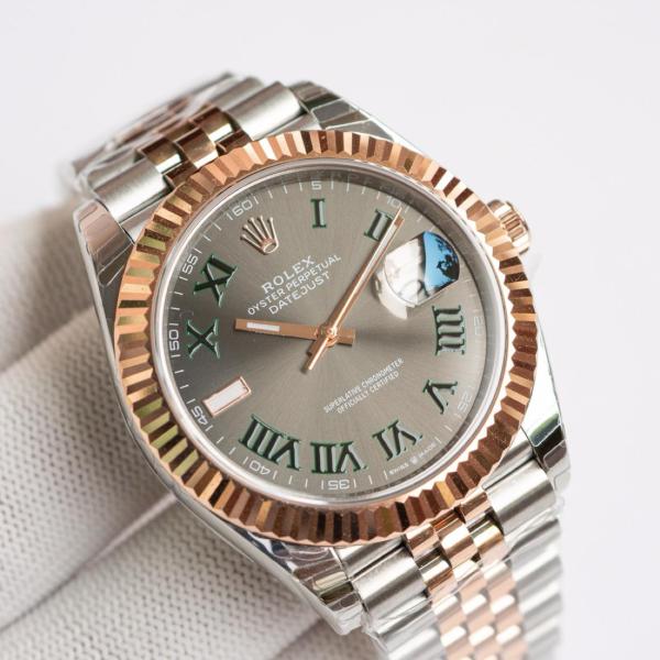 ROLEX Automatic Mechanical Movement 100m Waterproof Men's Watches Watch Gray Dial Oystersteel Strap Case Diameter/Size 41mm