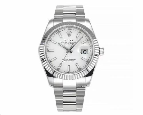 ROLEX Automatic Mechanical Movement 100m Waterproof Men's Watches Watch 41mm White Dial Oystersteel Case