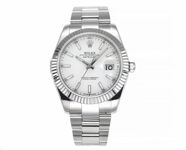 ROLEX Automatic Mechanical Movement 100m Waterproof Men's Watches Watch 41mm White Dial Oystersteel Case