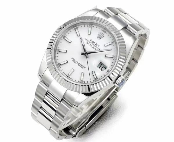 ROLEX Automatic Mechanical Movement 100m Waterproof Men's Watches Watch 41mm White Dial Oystersteel Case