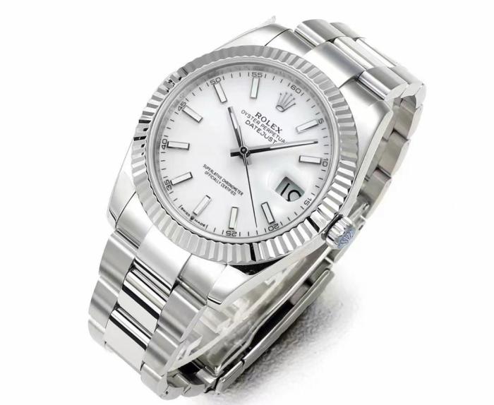 ROLEX Automatic Mechanical Movement 100m Waterproof Men's Watches Watch 41mm White Dial Oystersteel Case
