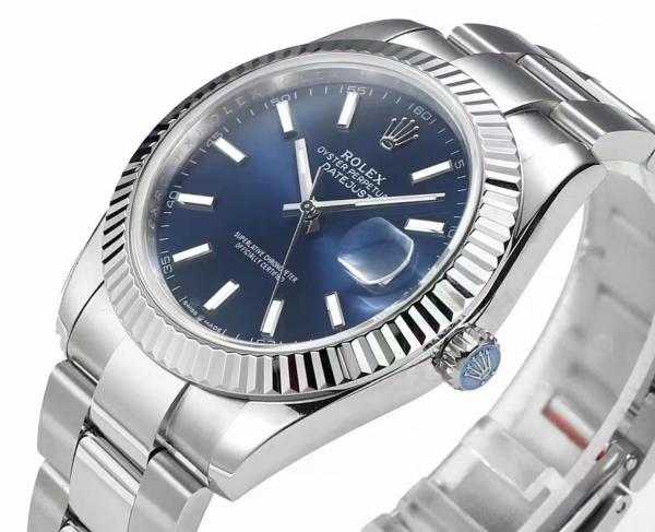 ROLEX Fluted Bezel Datejust Collection Automatic Mechanical Movement Men's Watches Watch 41mm Blue Dial