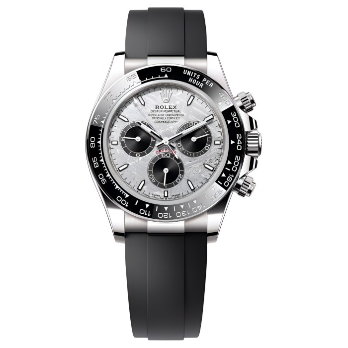 ROLEX Automatic Mechanical Movement 100m Waterproof Unisex Watch 40mm Gray Dial 18K White Gold Watch Case