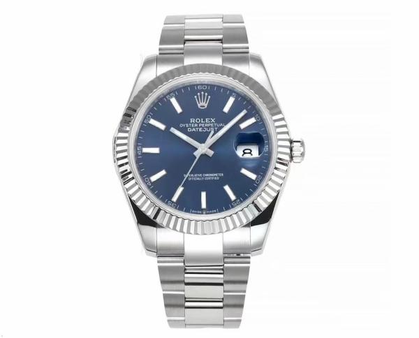 ROLEX Fluted Bezel Datejust Collection Automatic Mechanical Movement Men's Watches Watch 41mm Blue Dial