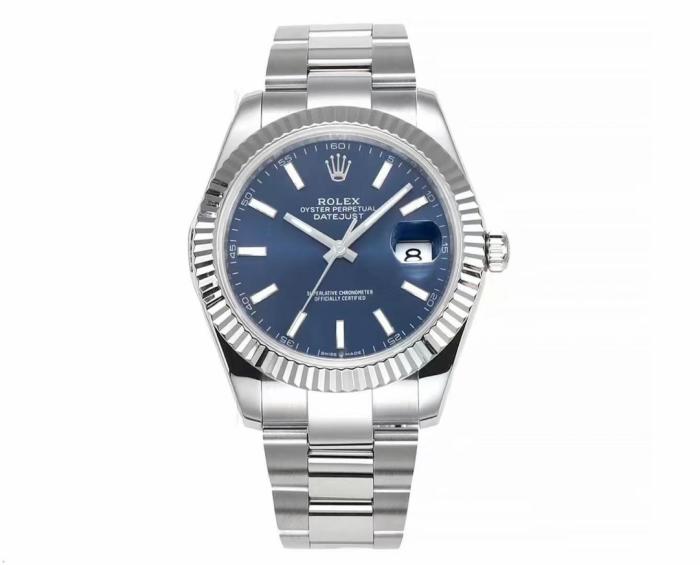 ROLEX Fluted Bezel Datejust Collection Automatic Mechanical Movement Men's Watches Watch 41mm Blue Dial