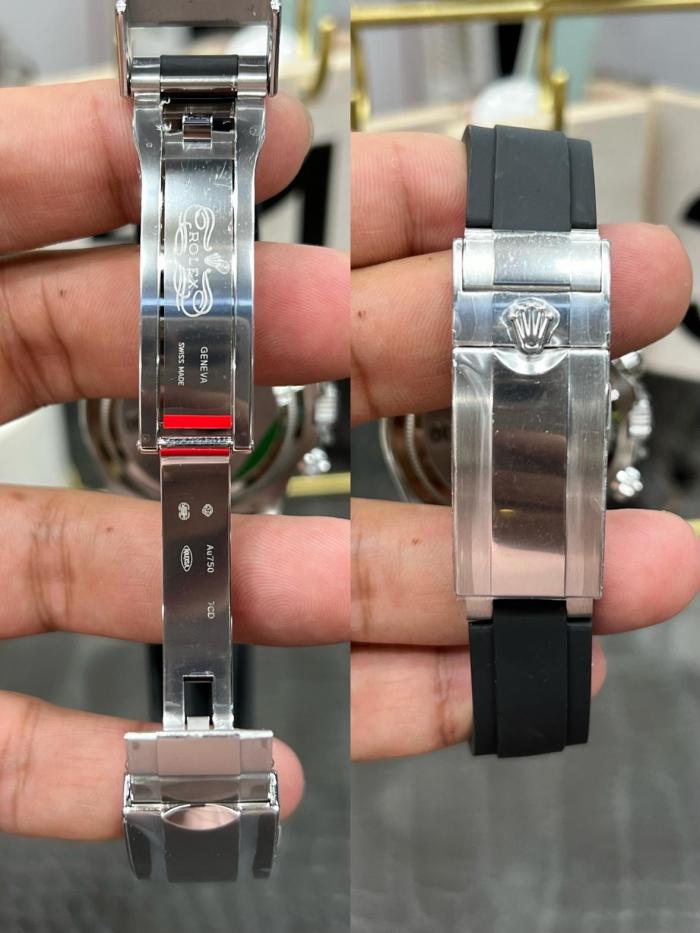 ROLEX Automatic Mechanical Movement 100m Waterproof Unisex Watch 40mm Gray Dial 18K White Gold Watch Case
