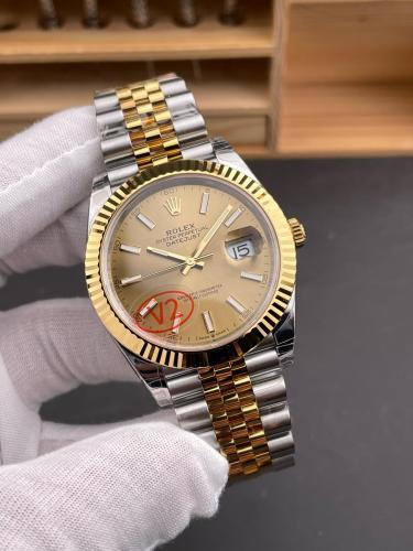 ROLEX Automatic Mechanical Movement Unisex Watch 36mm Gold Dial Oystersteel Case