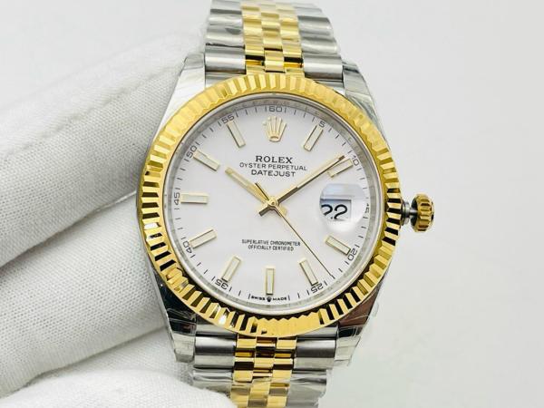 ROLEX Automatic Mechanical Movement 100m Waterproof Men's Watches Watch 41mm White Dial