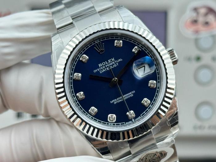 ROLEX Automatic Mechanical Movement Date Display Men's Watches Watch 36mm Blue Dial