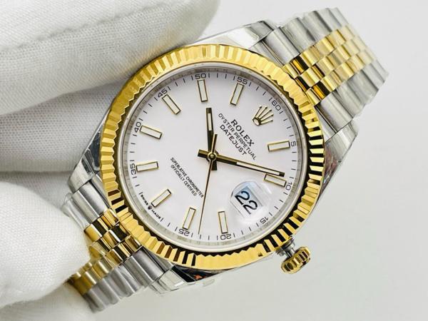 ROLEX Automatic Mechanical Movement 100m Waterproof Men's Watches Watch 41mm White Dial