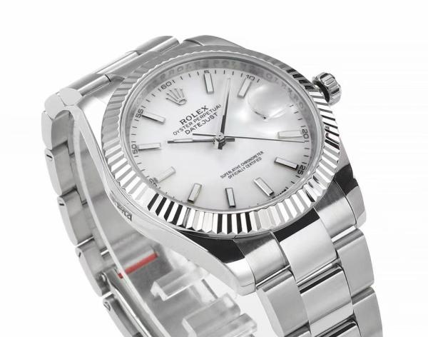 ROLEX Automatic Mechanical Movement 100m Waterproof Men's Watches Watch 41mm White Dial Oystersteel Case