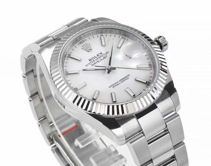 ROLEX Automatic Mechanical Movement 100m Waterproof Men's Watches Watch 41mm White Dial Oystersteel Case