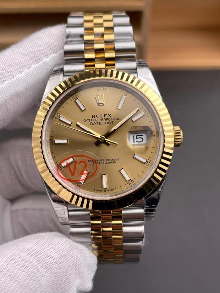 ROLEX Automatic Mechanical Movement Unisex Watch 36mm Gold Dial Oystersteel Case