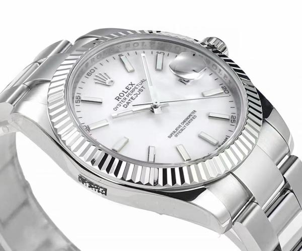 ROLEX Automatic Mechanical Movement 100m Waterproof Men's Watches Watch 41mm White Dial Oystersteel Case