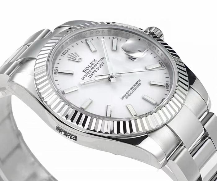 ROLEX Automatic Mechanical Movement 100m Waterproof Men's Watches Watch 41mm White Dial Oystersteel Case