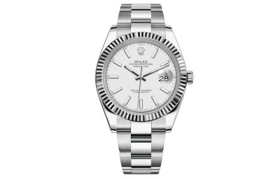 ROLEX Automatic Mechanical Movement 100m Waterproof Men's Watches Watch 41mm White Dial Oystersteel Case