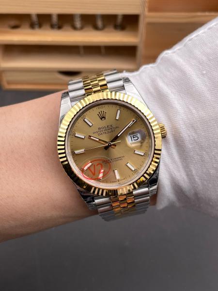 ROLEX Automatic Mechanical Movement Unisex Watch 36mm Gold Dial Oystersteel Case