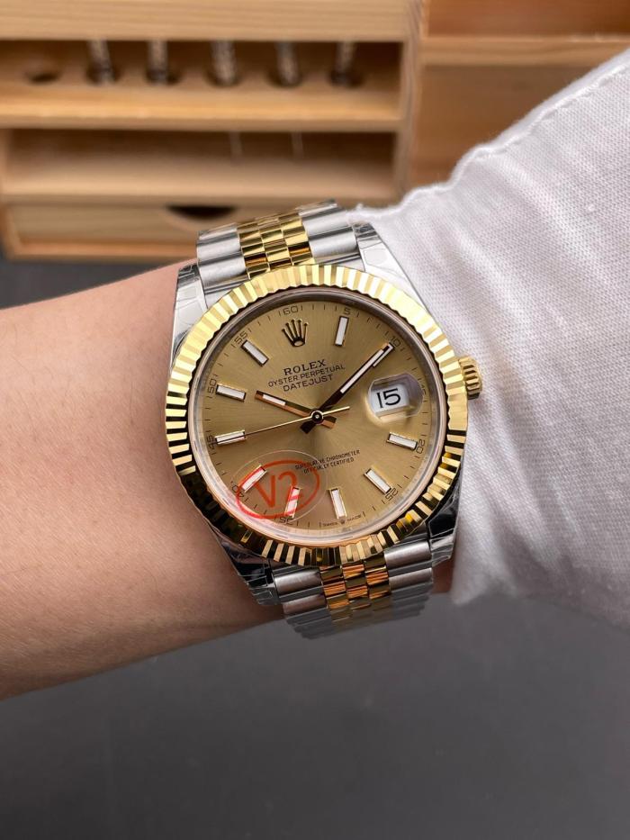 ROLEX Automatic Mechanical Movement Unisex Watch 36mm Gold Dial Oystersteel Case