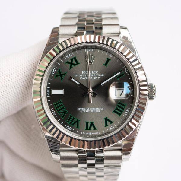 ROLEX Automatic Mechanical Movement 100m Waterproof Men's Watches Watch Gray Dial Oystersteel Strap Case Diameter/Size 41mm