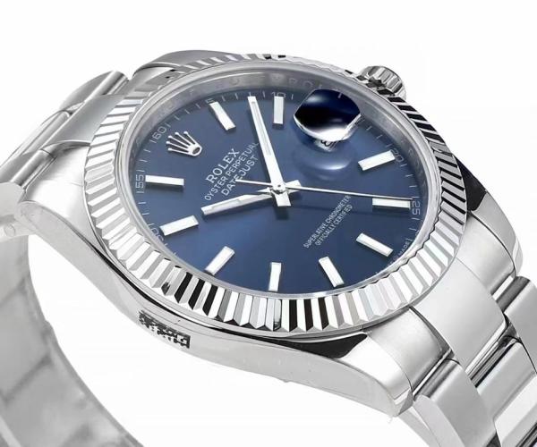 ROLEX Fluted Bezel Datejust Collection Automatic Mechanical Movement Men's Watches Watch 41mm Blue Dial