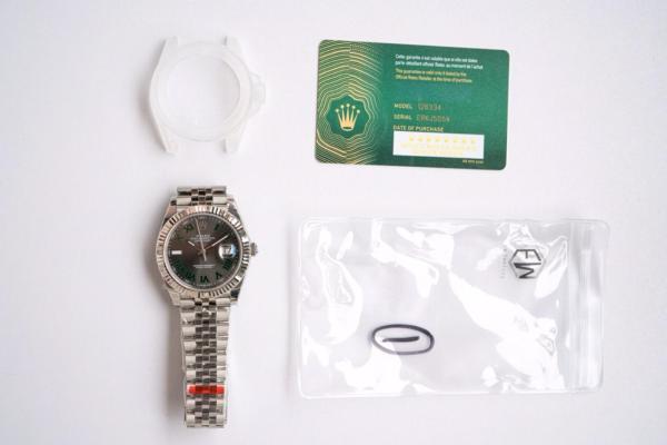 ROLEX Automatic Mechanical Movement 100m Waterproof Men's Watches Watch Gray Dial Oystersteel Strap Case Diameter/Size 41mm