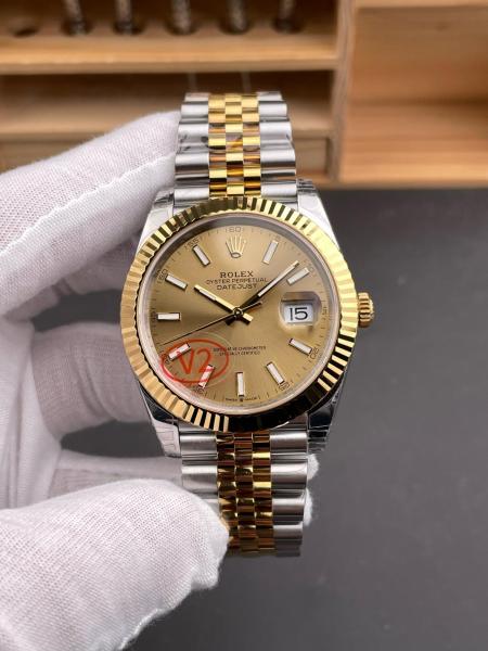 ROLEX Automatic Mechanical Movement Unisex Watch 36mm Gold Dial Oystersteel Case