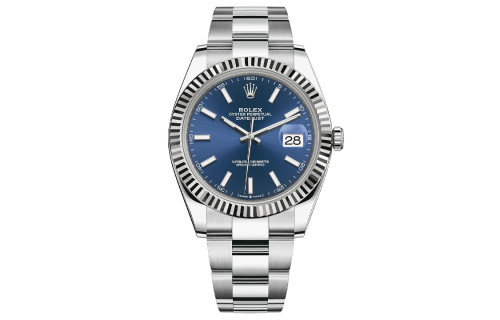 ROLEX Fluted Bezel Datejust Collection Automatic Mechanical Movement Men's Watches Watch 41mm Blue Dial