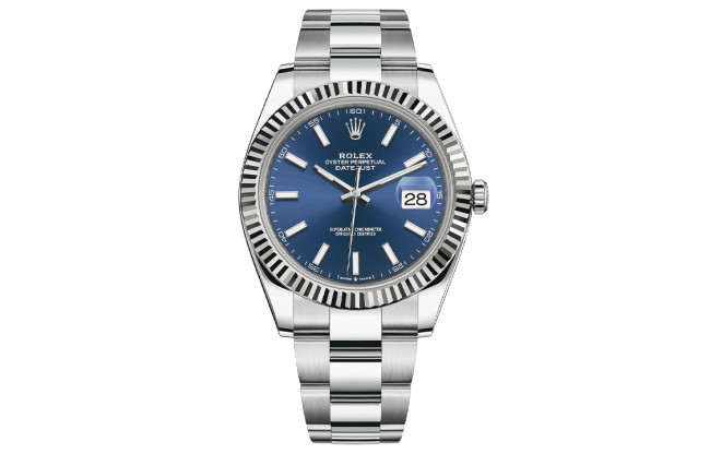 ROLEX Fluted Bezel Datejust Collection Automatic Mechanical Movement Men's Watches Watch 41mm Blue Dial