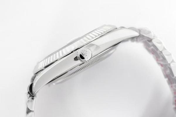 ROLEX Dog Collar, Sunday Calendar Automatic Mechanical Movement Men's Watches Watch 40mm Silver Dial