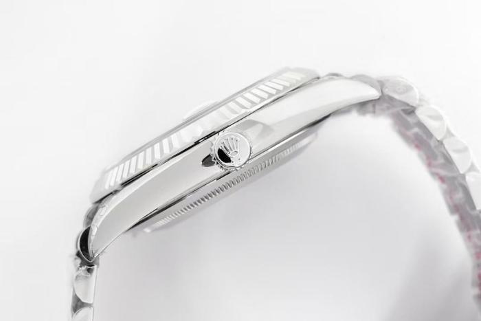 ROLEX Dog Collar, Sunday Calendar Automatic Mechanical Movement Men's Watches Watch 40mm Silver Dial