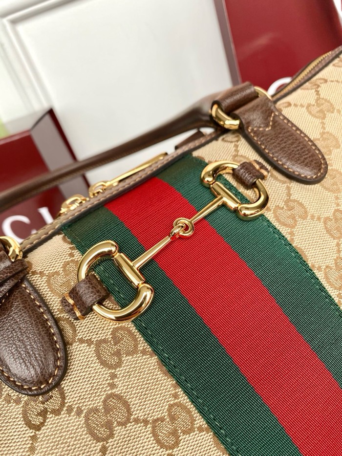 GUCCI GG Canvas Shoulder Bag Large Women's Sand & Dark Brown 866734-FAFV9-9653 L38.5cm W13cm H22.5cm