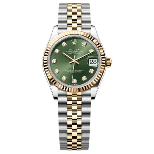 ROLEX Diamond Bezel Two Tone Datejust Collection Two Tone Datejust Automatic Mechanical Movement Women's Watch Case Diameter/Size 31mm
