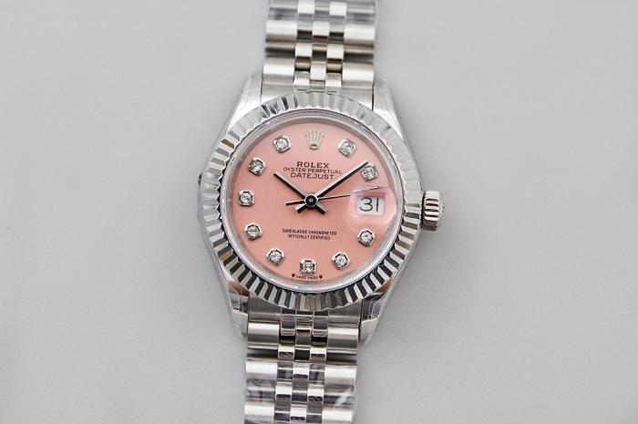 ROLEX Diamond Bezel Lady Datejust Collection Automatic Mechanical Movement 100m Waterproof Women's Watch Case Diameter/Size 28mm