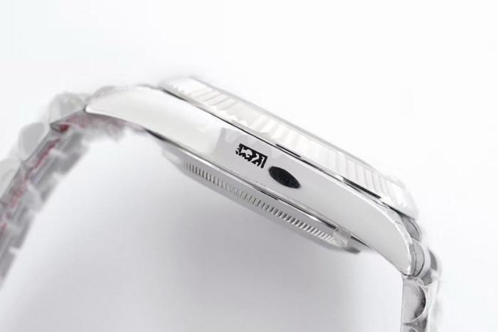 ROLEX Dog Collar, Sunday Calendar Automatic Mechanical Movement Men's Watches Watch 40mm Silver Dial