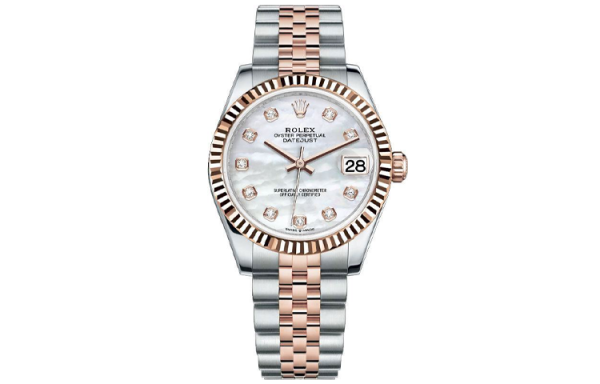ROLEX Automatic Mechanical Movement 100m Waterproof Women's Watch 31mm Mother of Pearl Color Watch Dial