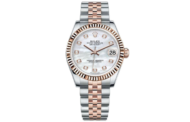 ROLEX Automatic Mechanical Movement 100m Waterproof Women's Watch 31mm Mother of Pearl Color Watch Dial