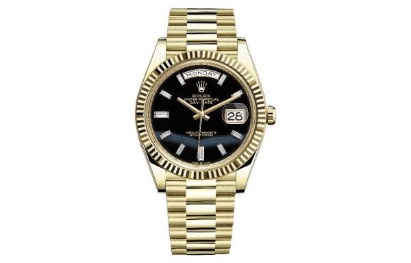 ROLEX Dog Collar, Sunday Calendar Automatic Mechanical Movement Men's Watches Watch 40mm Black Dial