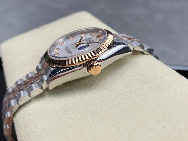 ROLEX Automatic Mechanical Movement 100m Waterproof Women's Watch 31mm Mother of Pearl Color Watch Dial