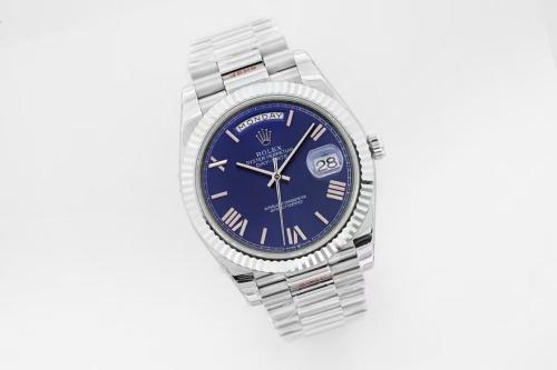 ROLEX Dog Collar, Sunday Calendar Automatic Mechanical Movement Men's Watches Watch 40mm Silver Dial