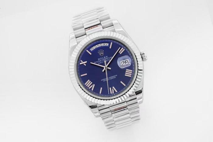 ROLEX Dog Collar, Sunday Calendar Automatic Mechanical Movement Men's Watches Watch 40mm Silver Dial