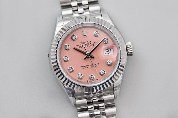 ROLEX Diamond Bezel Lady Datejust Collection Automatic Mechanical Movement 100m Waterproof Women's Watch Case Diameter/Size 28mm