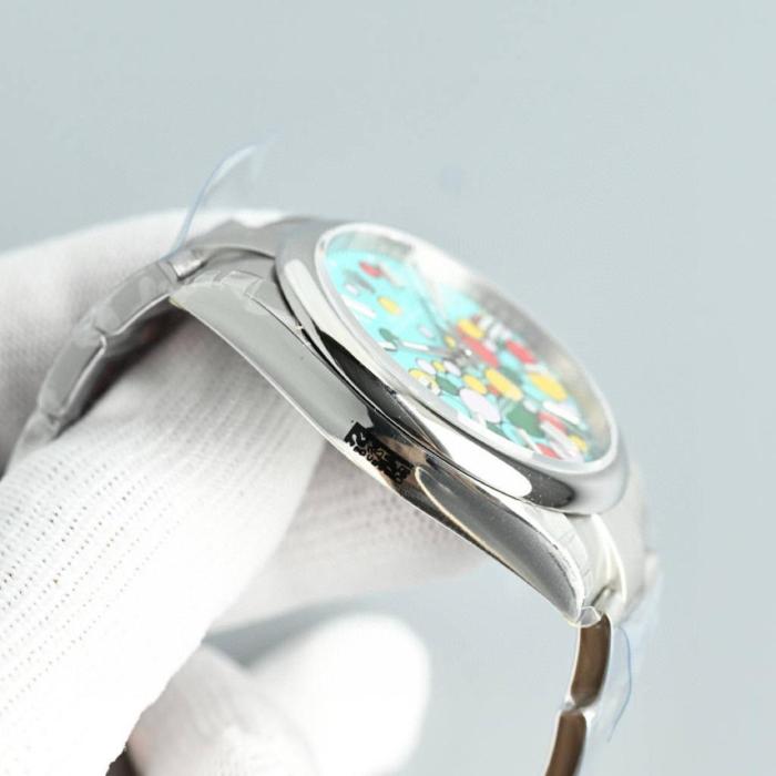 ROLEX Smooth Bezel, Oyster Perpetual Type Automatic Mechanical Movement Women's Watch 31mm Blue Dial