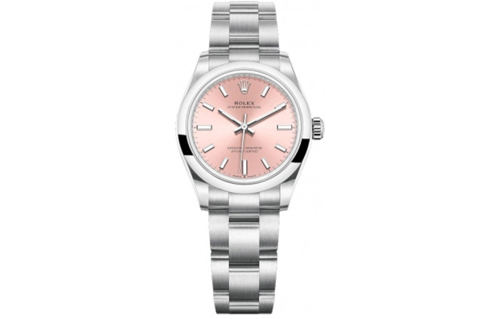 ROLEX Smooth Bezel, Oyster Perpetual Type Automatic Mechanical Movement 100m Waterproof Women's Watch 31mm