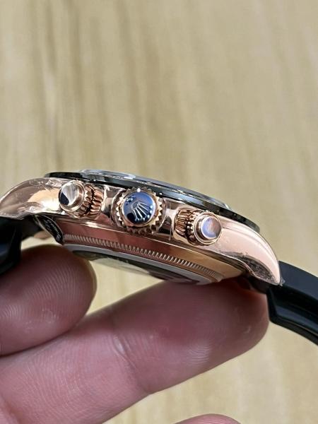 ROLEX Automatic Mechanical Movement Men's Watches Watch 40mm Pink Watch Dial 18K Rose Gold Watch Case
