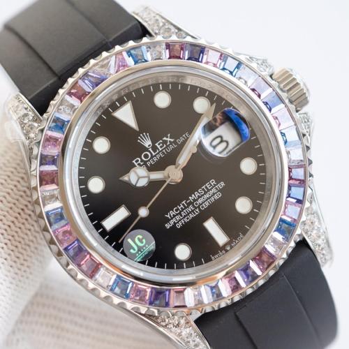 ROLEX Ranger Prestige Automatic Mechanical Movement Fashion Men's Watch Black Dial 18K White Gold Watch Case Case Diameter/Size 40mm